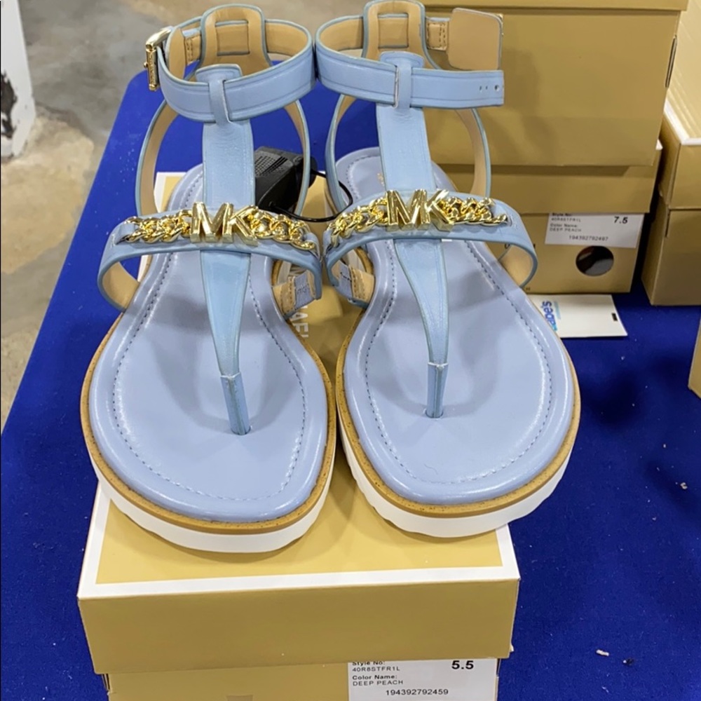 New baby blue sandals